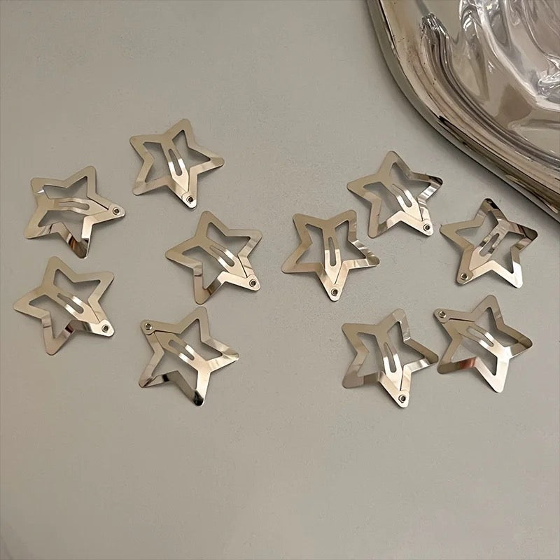 Star hair clips ( 10 pieces)
